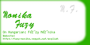 monika fuzy business card